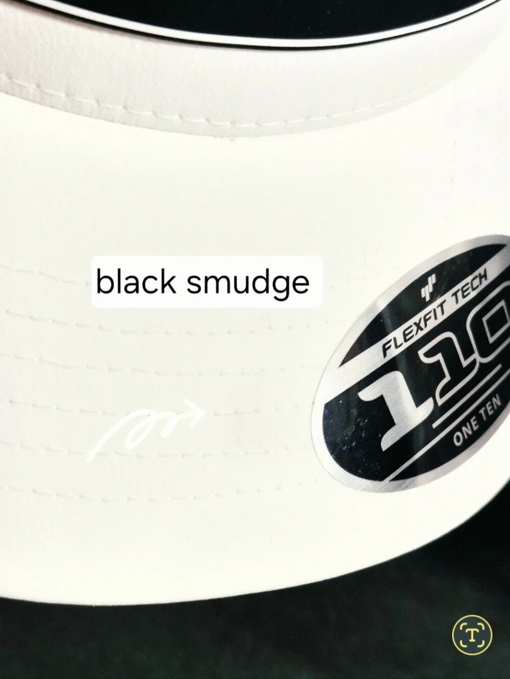 Ping Vented Delta Tour White Black Letters  Snapback Golf Hat Cap Please Read